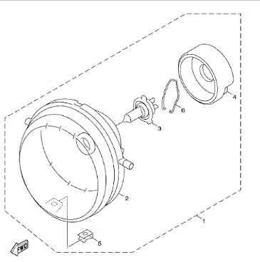 Faro inferior delantero genuino para Yamaha BWS X 125 - Imagen 2 de 2