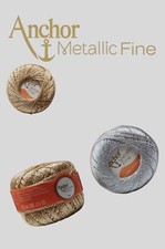 ANCHOR METALLIC FINE FILATO LAMINATO PER UNCINETTO 25g LUREX LAME' MEZCRAFTS