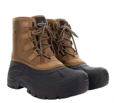 Staheekum Men's Waterproof Insulated Winter Snow Lace Up Boots Brown SIZE 11