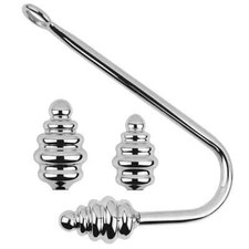 3 Sizes Anal Hook Ball Stainless Steel Butt Plug Hook Anal Sex Toys for Couples