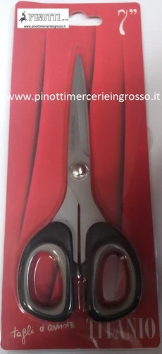 TITANIUM TAILORING/STARTING SCISSORS CM 18 (7") BLADE CM 8 - SOFT HANDLE
