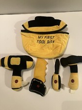 My First Tool Box Set Plush Tools with Sound Yellow Black makes Tool Noises