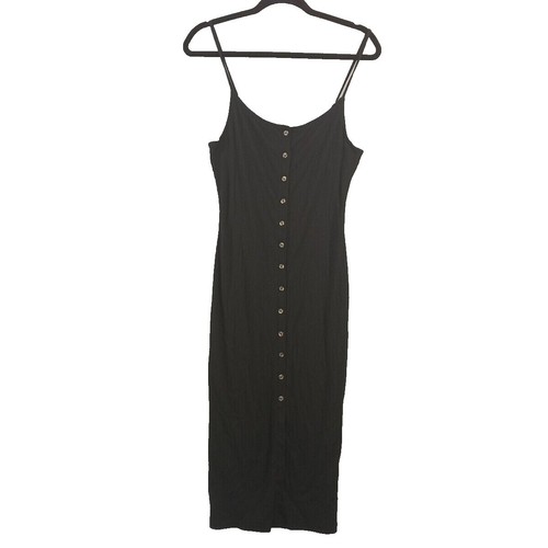 forever 21 black ribbed dress Forever 21 Black Ribbed Strappy Tank Mini Dress- NWT