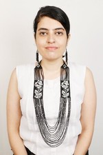 Handmade Colorful Seed Bead Necklace  Earrings Set - Boho Chic Beaded Jewelry