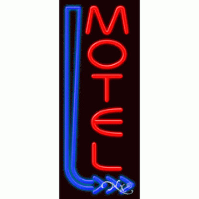 BRAND NEW ''MOTEL'' 32x13 VERTICAL w/ARROW REAL NEON SIGN W/CUSTOM OPTIONS 11593