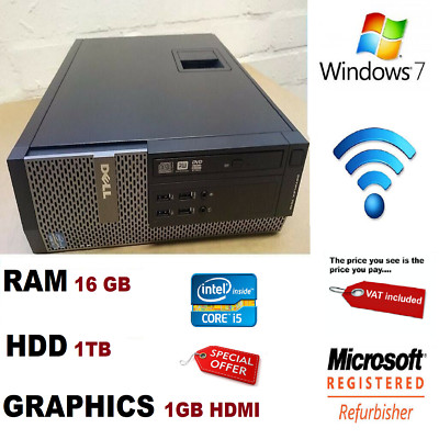 Dell OptiPlex 7010 SFF Intel Core i5 3. Gen 16GB,1TB,1GB HDMI Neu,Window 7 Pro 
