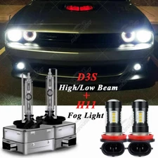 For Dodge Durango 2014-2017 Front HID Headlight Bulb High/Low Beam Fog Light 4X