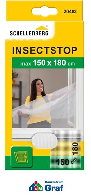 SCHELLENBERG Fliegengitter für große Fenster 150x180 cm, in weiß oder anthrazit