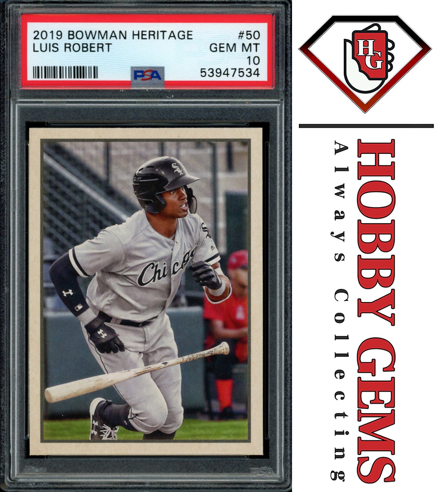 LUIS ROBERT PSA 10 2019 Bowman Heritage Prospects RC #53P-50