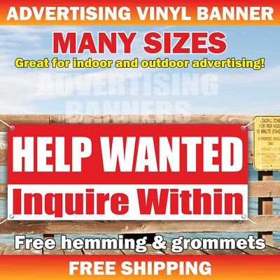 Choir Sign Inquire Within In HELP WANTED INQUIRE WITHIN Advertising Banner Vinyl Mesh Sign Job ...