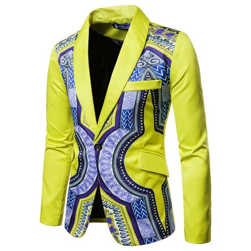 giacca smoking uomo elegante giallo colorata morbido bottone slim uomo 1130  | eBay