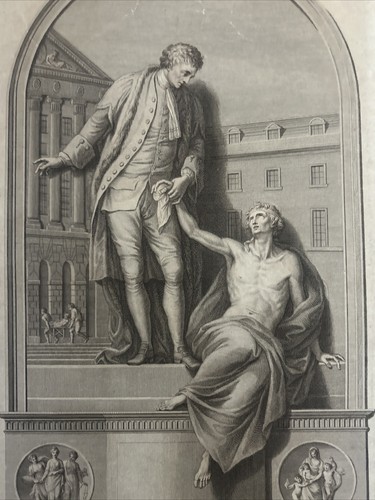 Bartolozzi F.Ritratto di Thomas Guy, fondatore del Guys Hospital 1780 Medicina - Picture 3 of 11