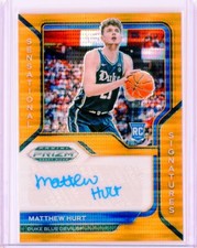 2021-22 Panini Prizm Draft MATTHEW HURT Orange Pulsar AUTO Autograph RC 31/49