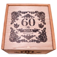 60 Sosa Handmade 560s Empty Wooden Cigar Box 5.75" x 5.5" x 4.25"