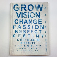 Wood Book Box Hidden Jewelry Secret Fake Faux Positive Words Off White