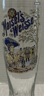 Maisel's Weisse 0.5 L Tall Beer Glass Bavaria Germany - Rare And Gorgeous