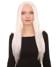 Women Witch Wigs | Grey Long Horror Halloween Wigs | Premium Breathable Caples