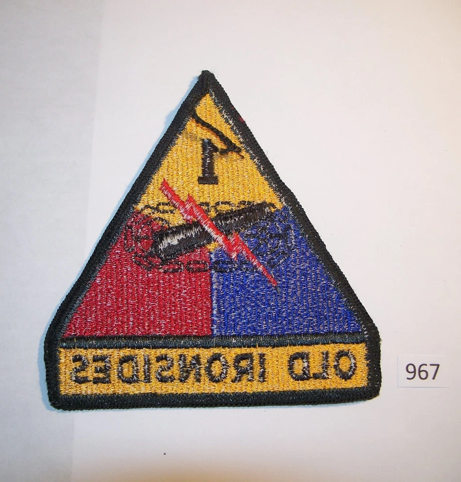 U S Army 1st Armored Division Full Color Sew on Dress Patch, 4" Tall, 3.5" Wide - Image 2 of 2