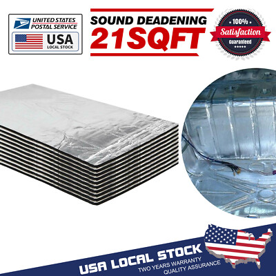 Car Heat Shield Insulation Sound Deadener Noise Proofing Block Mat 2SQM 1/4''