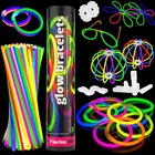 Premium Glow Sticks Bracelets Party Pack High Quality Superbright 205 Pcs UK