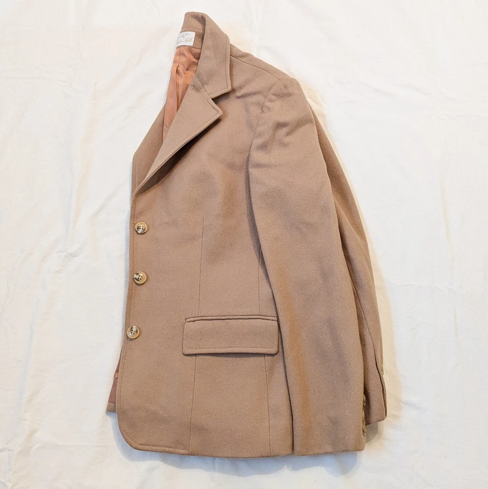 Vintage Wool Blend Camel Blazer Jacket Women's Sz 8 - Image 2 of 4