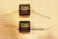TWO Mundorf MCap 1000 VDC SUPREME EVO Silver Gold  Cap Capacitor .22 0.22 uf