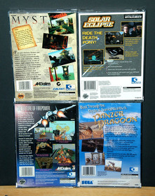 4 SEGA SATURN GAME LOT -PANZER DRAGOON-MYST-STAR FIGHTER-SOLAR ECLIPSE READ DESC