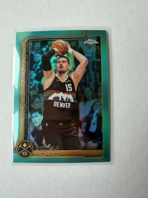 2025-26 Topps Chrome Update Nikola Jokic Denver Nuggets #12 Teal Refractor /299