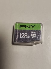 PNY 128GB microSDXC Elite Flash Memory Card, NIP With Adapter Black /Green