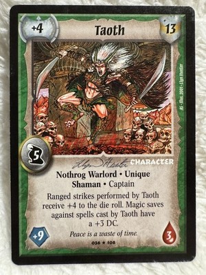   Warlord CCG - Artist Signed-Llyn Hunter - Popular OG Warlord: Taoth