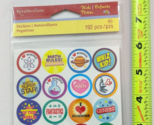 RECOLLECTIONS STICKERS/ TEACHER AWARDS MATH  SCIENCE / 8 SHEETS