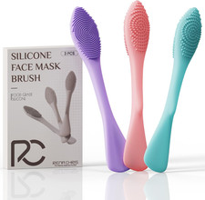 3 Pcs Silicone Face Scrubber, 3 in 1 Face Mask Applicator Facial Cleansing Bru