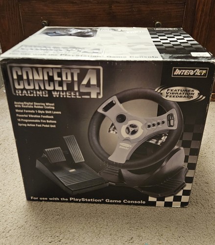 Volant Interact V3 FX Racing Wheel – Pour PS1 Et PS2, Filaire, Sans Pédales