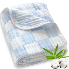 Muslin Baby Blankets for Boys Girls, 70 Cotton and 30 Rayon Blanket for Inf...