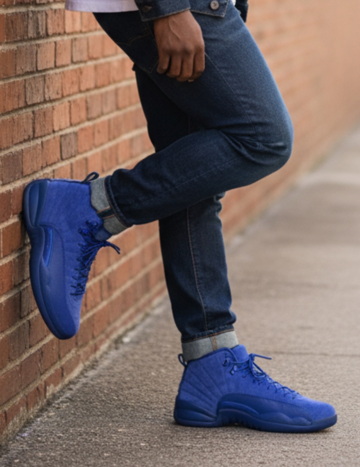 Nike Air Jordan 12 Retro Deep Royal Blue Suede Men Size 8.5 sneakers