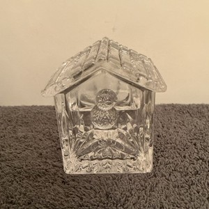 Princess House Lead Crystal Birdhouse Decorative Box Germany Cut Glass