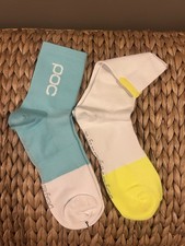 POC Socken 2 Paar Fondo Octoron Blue und Raceday Unobtanium Yellow Large Neu