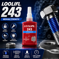 PREMIUM 243 THREAD LOCK Bolt Lock Tight Medium Strength Fast Fix Screw Glue 50ML