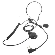Behind The Head Over Ear Walkie Talkie Headset Boom Mic Headphone Ptt Earpiec...