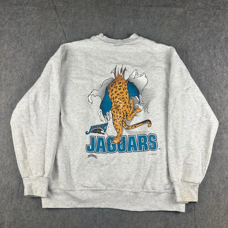 Moletom vintage Jacksonville Jaguars noz-moscada banido gola redonda grande Breakthrough - Imagem 2 de 4