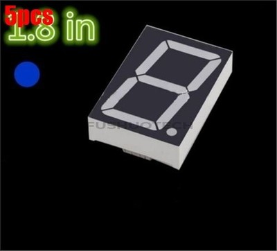 5Pcs Display 7 Segment 1.8 Inch 1 Digit   Led Common Cathode Ic New hm #yi