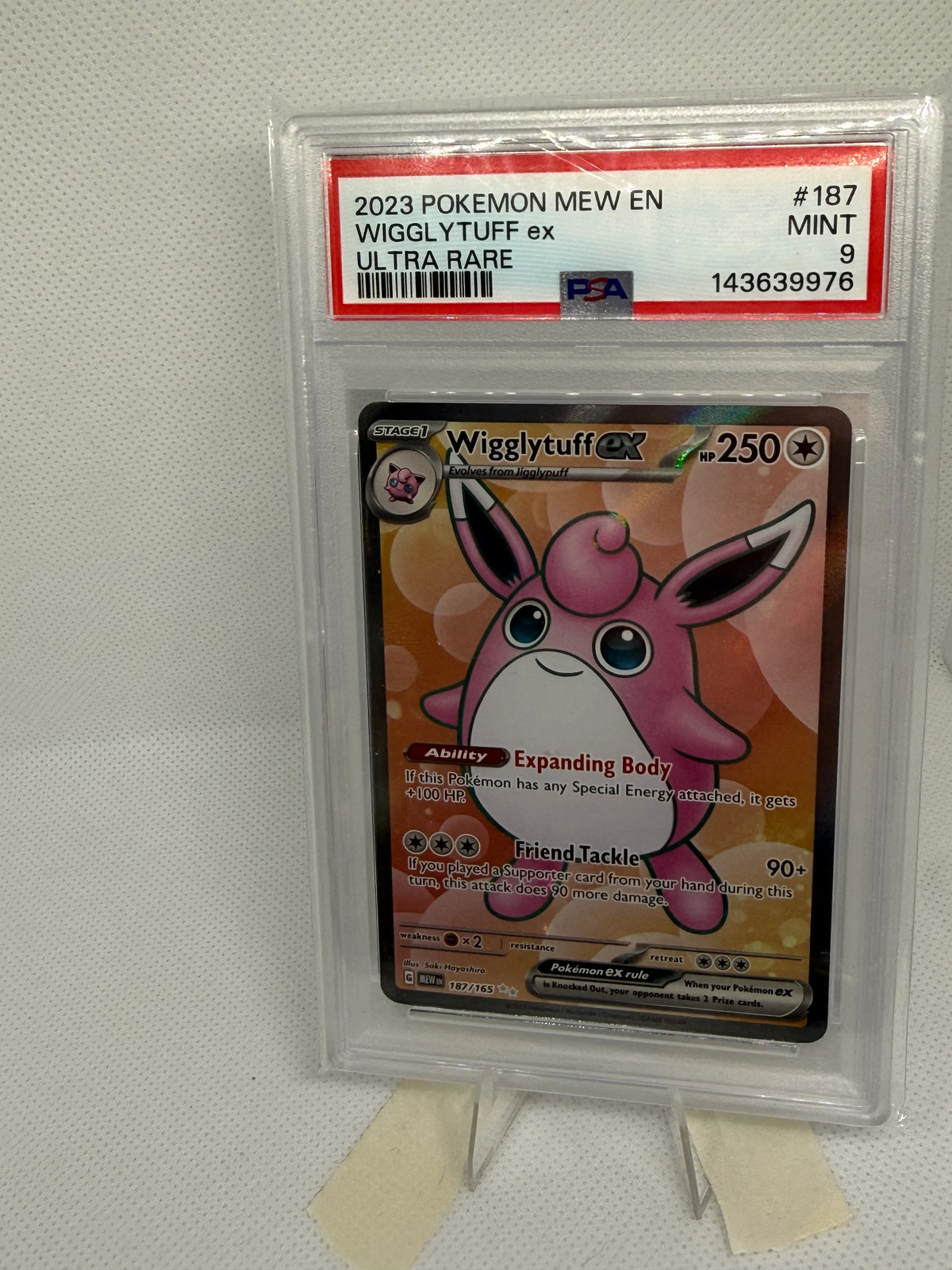 Wigglytuff ex 187/165 Pokemon 151 PSA 9 MINT Ultra Rare Holo