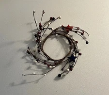 3-1/2" Americana Pip Ring w/ Stars Red Cream Blue Patriotic