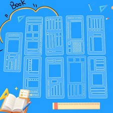 9Pcs Journal Stencil Drafting Tool Checklist Tasks Multifunctional Ideas Goals