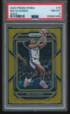 Nia Clouden 2023 Panini Prizm WNBA Gold Prizm #18 /10 PSA 8