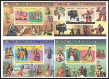 India 2026 Títeres Disfraces Hinduismo Religión Cultura Artesanía Hoja Miniatura MNH