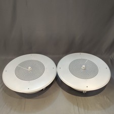 Pair Of Quam 8" C5 Ceiling Speakers With Volume Control & ERD8 Enclosure NOS
