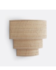 La Redoute Raffia Wall Light Natural 30cm Dolkie Lampshade RPR £99