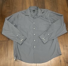 Arrow Mens Classic Fitted Long Sleeve Dress Shirt 18 36/37 Light Grey Gray