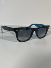 Ray-Ban Wayfarer Sunglasses Black On Azure Aqua Gray Lens 2140 Size 50mm